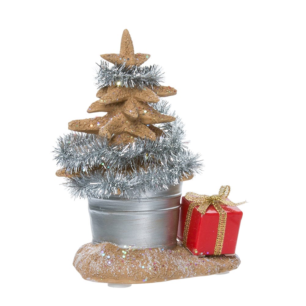 Kurt Adler 10-Inch Fabriché' Beach Santa Set of 2 Pieces